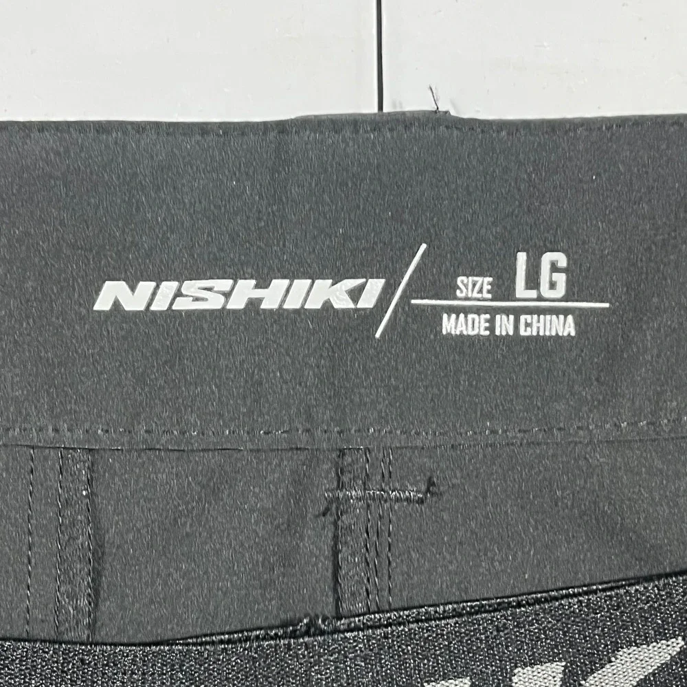 Nishiki Mens Black Mountain Biking Shorts Size Large Adjustable Waist MTB Trail